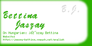 bettina jaszay business card